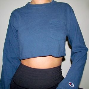 vintage cropped champion long sleeve